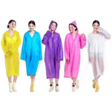 색상 사용자 정의 반투명 EVA 성인 비옷